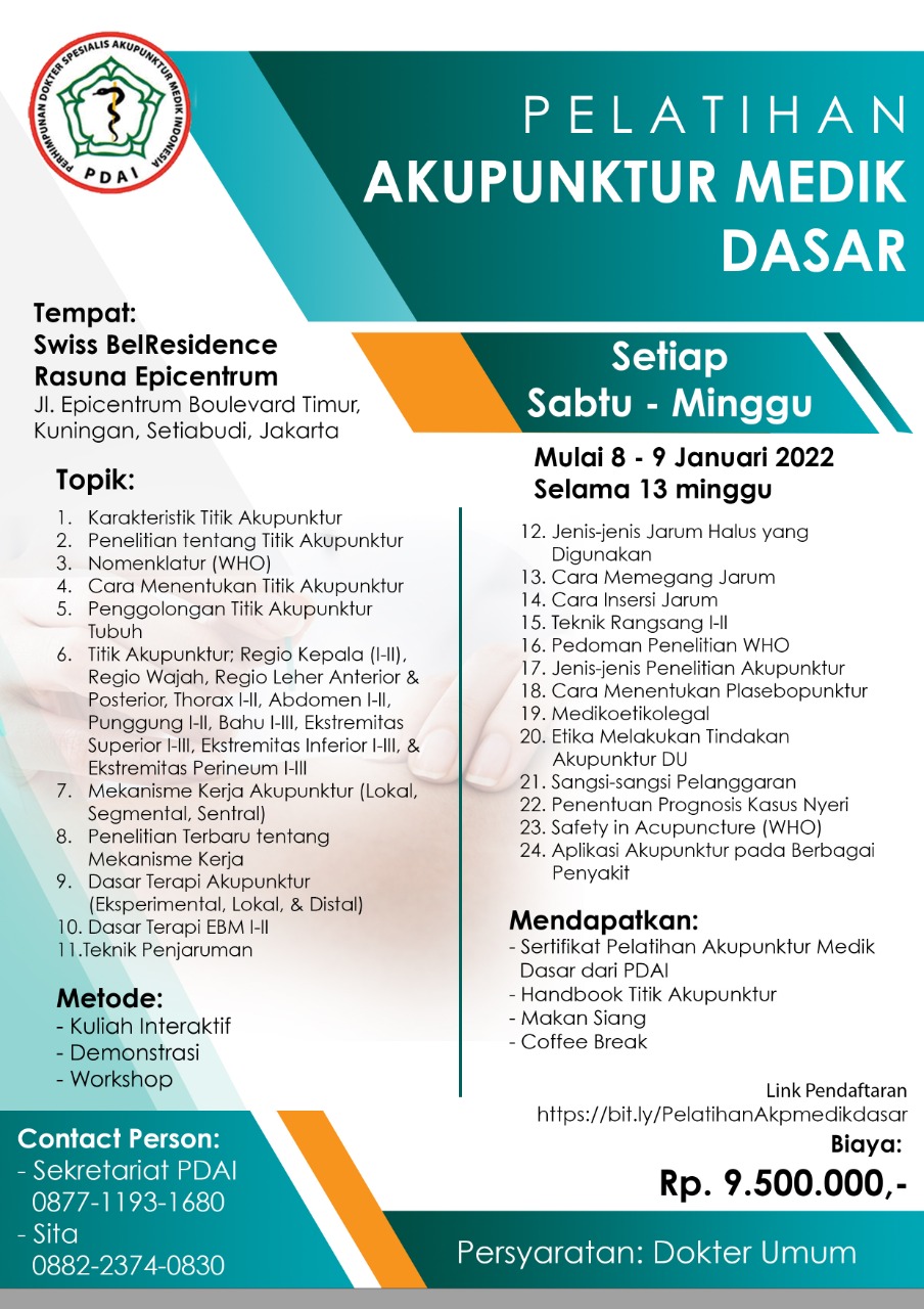 Pelatihan Akupunktur Medik Dasar - 